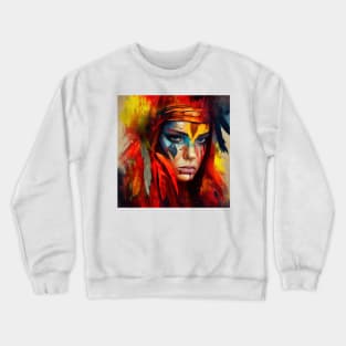 Powerful American Native Woman #1 Crewneck Sweatshirt